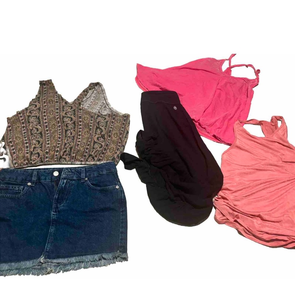 Free People Lot Xs/s Tops/skirt/ work out pants